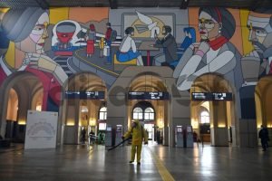 Travaux de désinfection à la Gare de Leningrad à Moscou | 14/19 - Clicactof